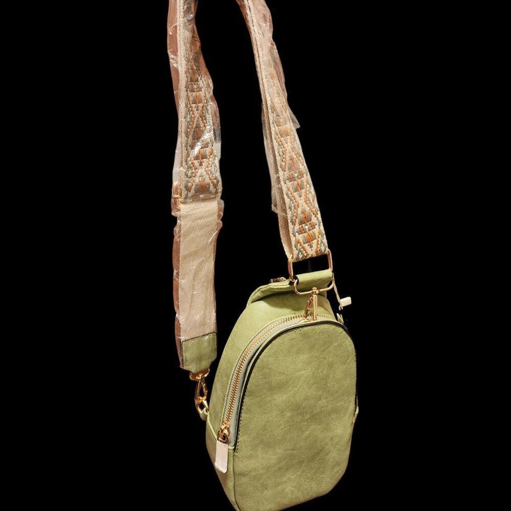 LEMEIL GREEN CROSS BODY WITH REMOVABLE GUITAR STRAP